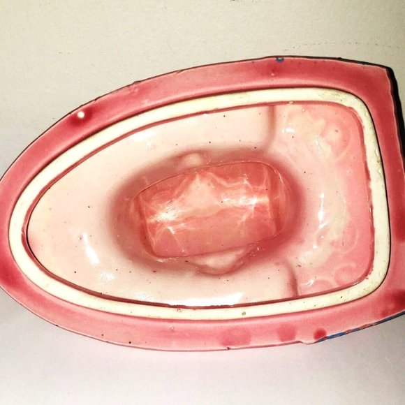 Vintage 1950s ‘Boat Cookie Jar’ Yellow Pink Animal Noahs Arc Retro Ceram… - Picture 10 of 11